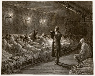 Lecteur de la Bible dans un refuge de nuit, de 